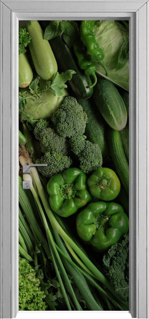 Tür Selbstklebende 80x210 cm Türfolie Türtapete Klebefolie - Gemüse Farbige