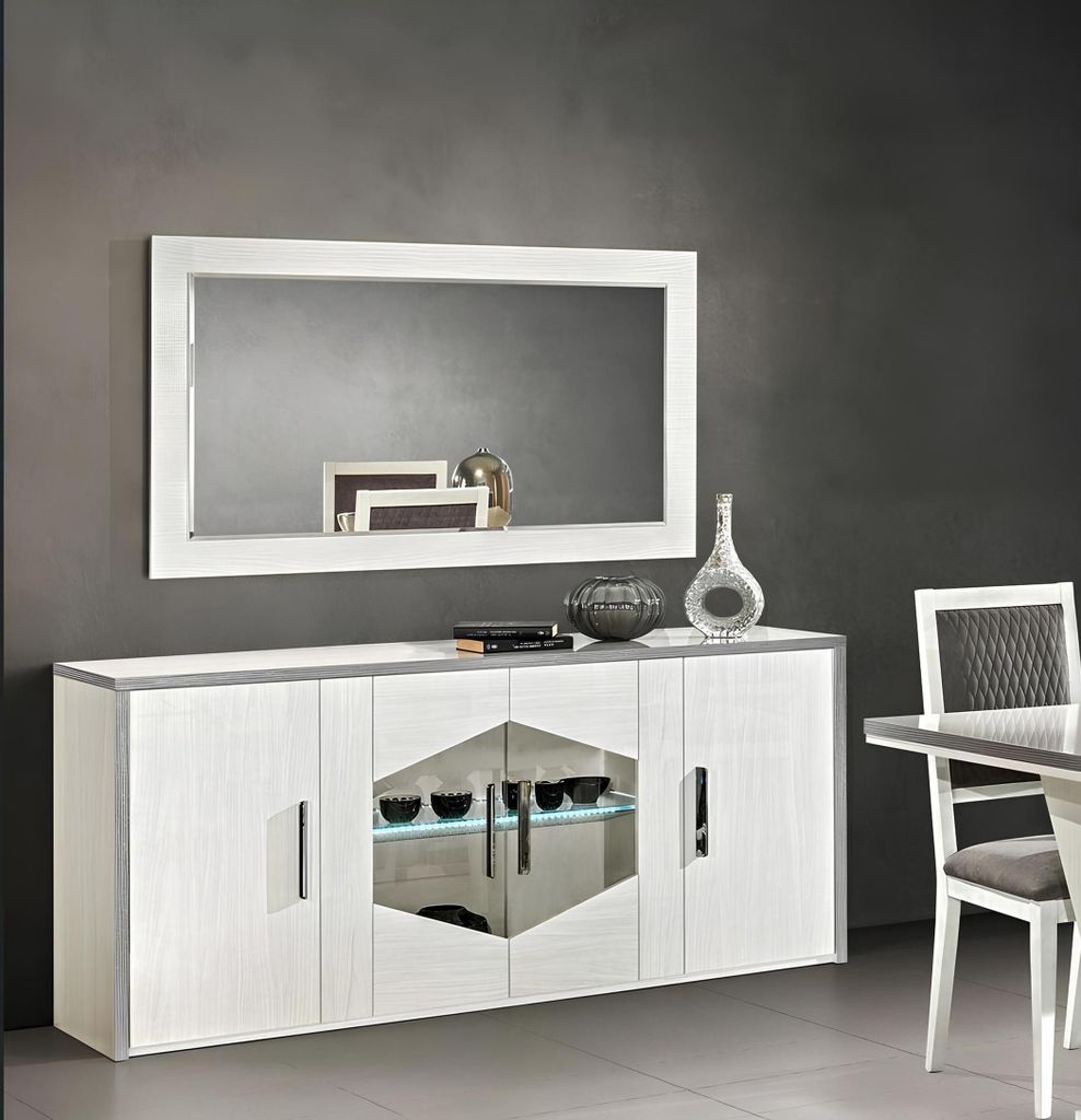 Set Kommode Spiegel Kommoden Holz Modern Luxus Design Wohnzimmer Garnitur 2tlg.