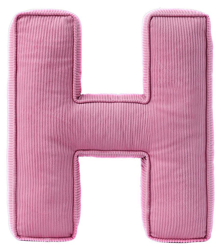 Rosa Cord-Buchstabenkissen A bis Z, Dekokissen mit englischem Alphabet, dekoratives Kissen in Form von Großbuchstaben, Kissen für Sofa, Schlafzim...