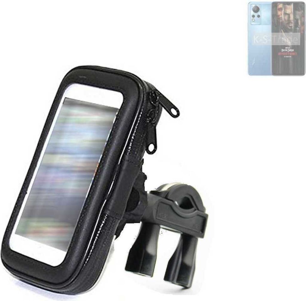 K-S-Trade Fahrrad-Halterung kompatibel mit Infinix Note 12 Turbo Handy-Halterung Halter Lenkstange Fahrradhalterung Motorrad Bike Mount