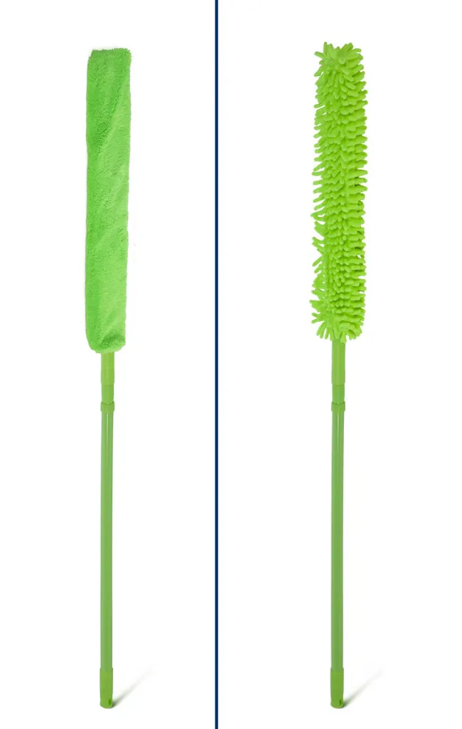 Plumeau FLEXI 2in1 duster microfibre flexible avec manche télescopique