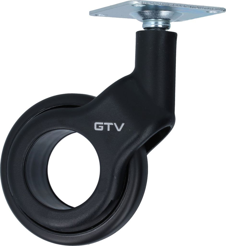 Lenkrolle Ø 60mm Design-Möbelrolle Schwarz Möbeltransportrolle kugelgelagert Bockrolle