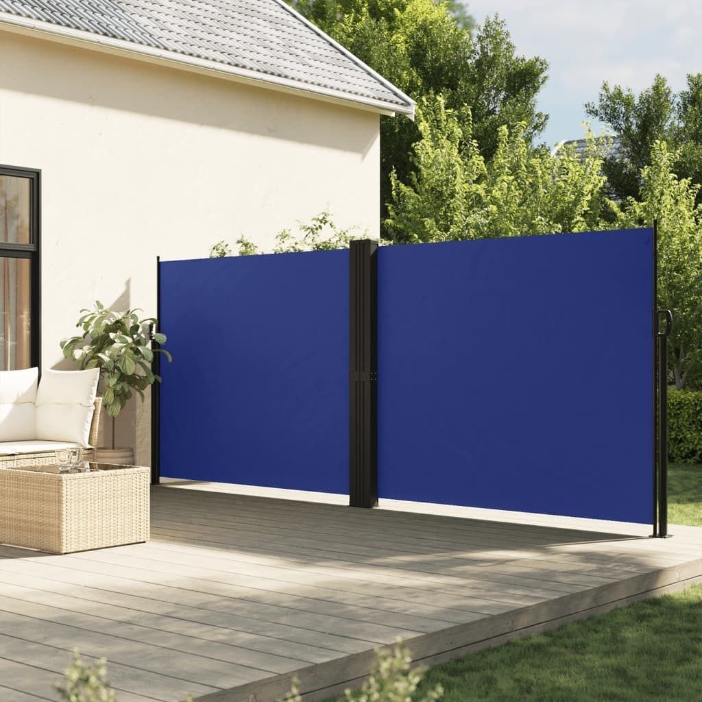 (Robust Möbel)Seitenmarkise Anti-UV & Wasserfest - modernes Design - Ausziehbar Blau 180x600cm Promotion523591 - Sonnenschirme