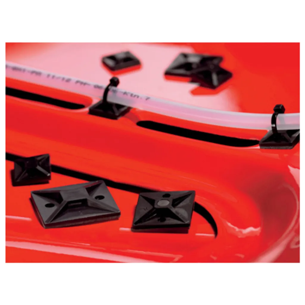 Embase de fixation autocollante 28x28mm HellermannTyton MB4A lot 100 - 3