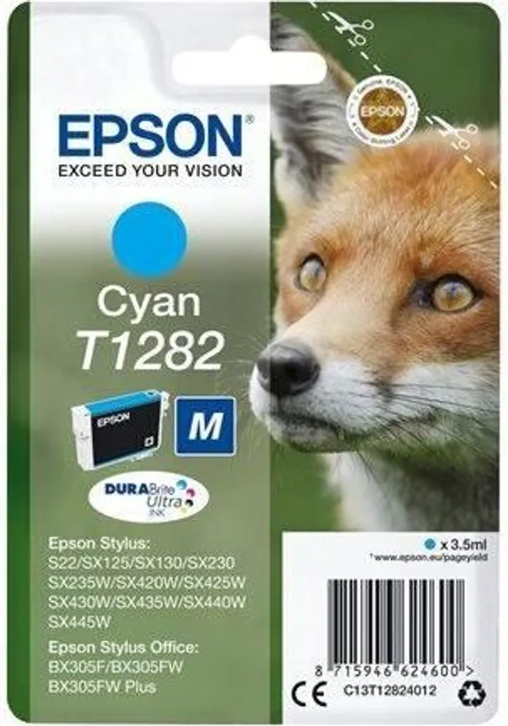 Cartuccia d'inchiostro, Epson T1282, ciano, DURABrite Ultra, Renard