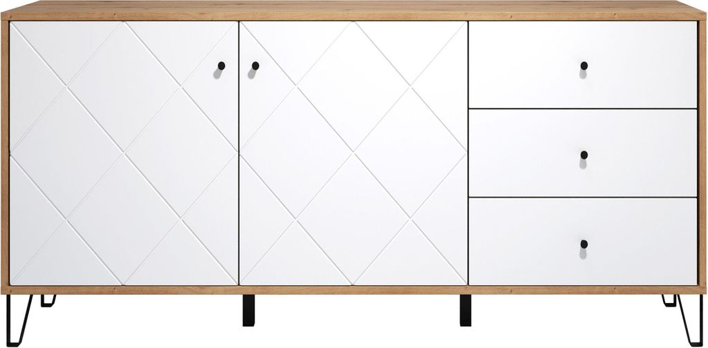 Sideboard Sendaies007 Artisan Eiche / Weiß Produktbild 
