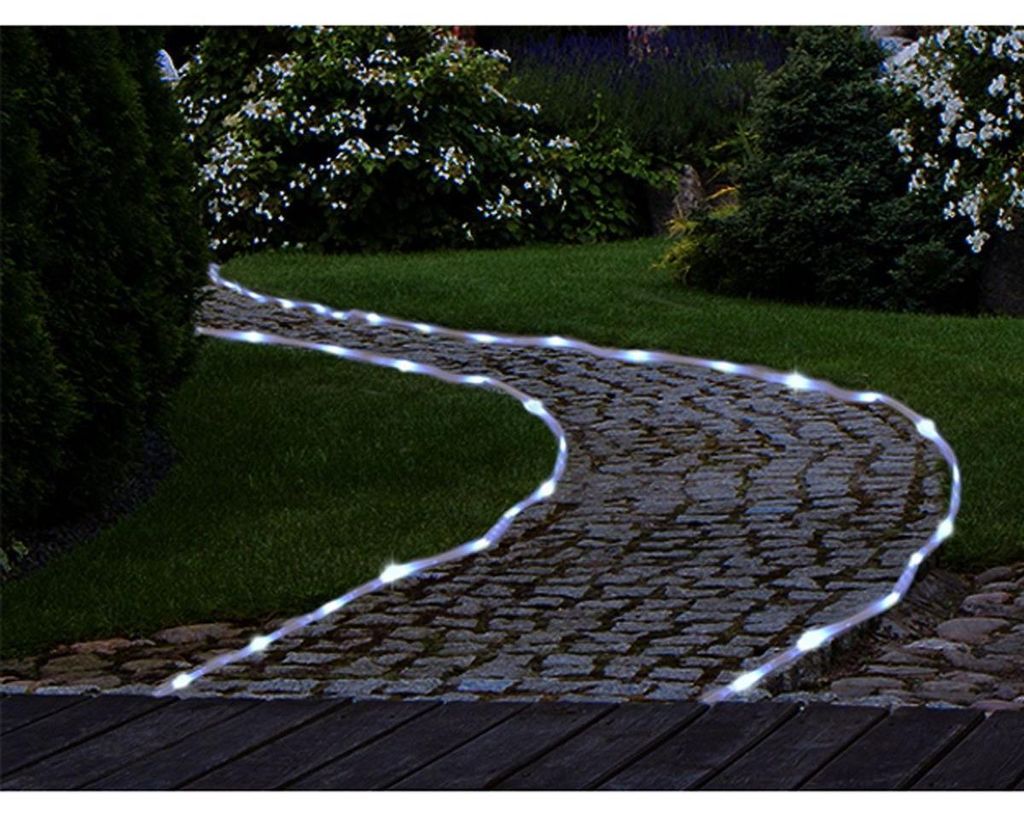 Hi Lichterschlauch LED Solar kaltweiß mit 50 LEDs, Leichte Produktbild 