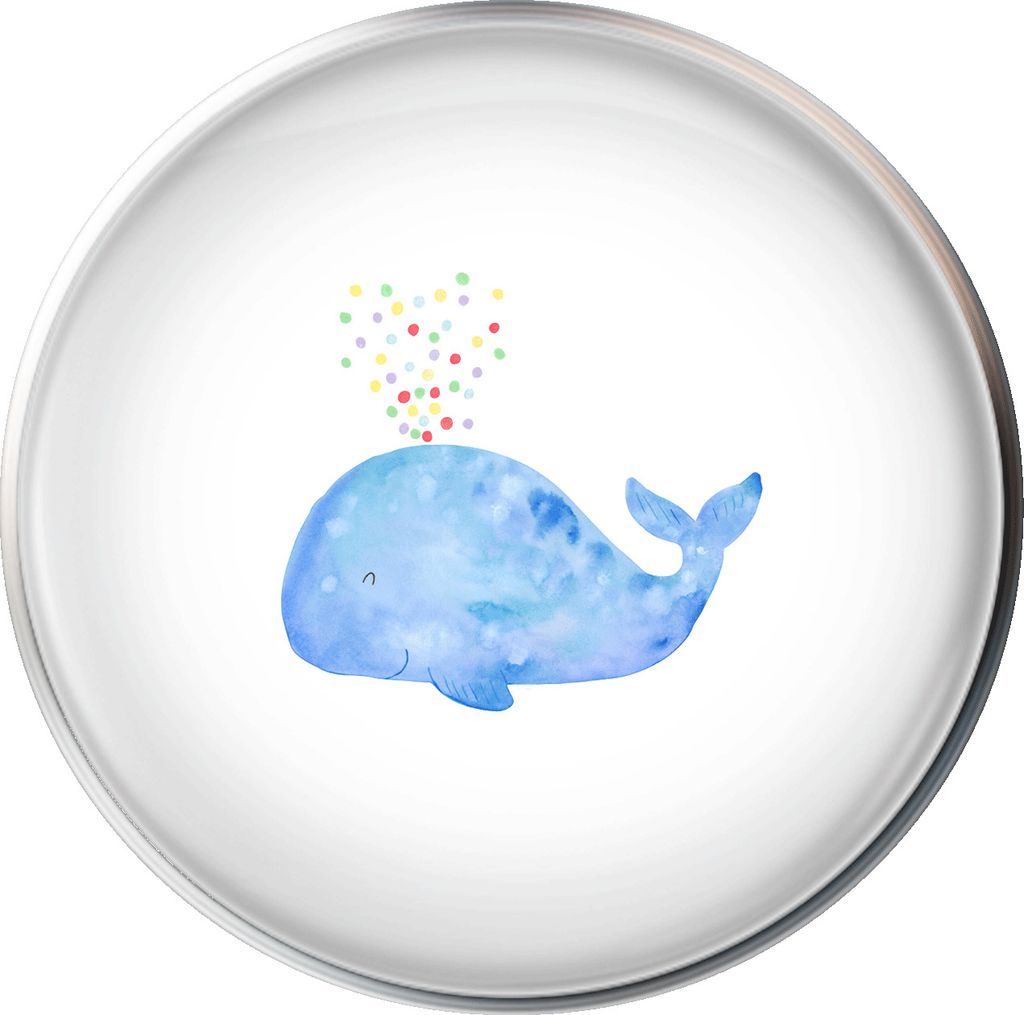 Mr. & Mrs. Panda Abflussstopfen Wal Konfetti - Weiß - Geschenk, Geburtstag, Abfluss-Stöpsel, stopfen waschbecken, Stöpsel, Meer, Ablaufgarnitur,...