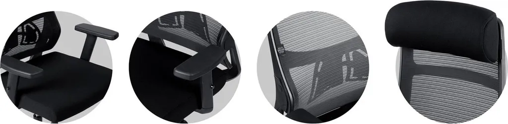 Fauteuil de bureau ergonomique noir Sofotel Brema en micro-maille - 15