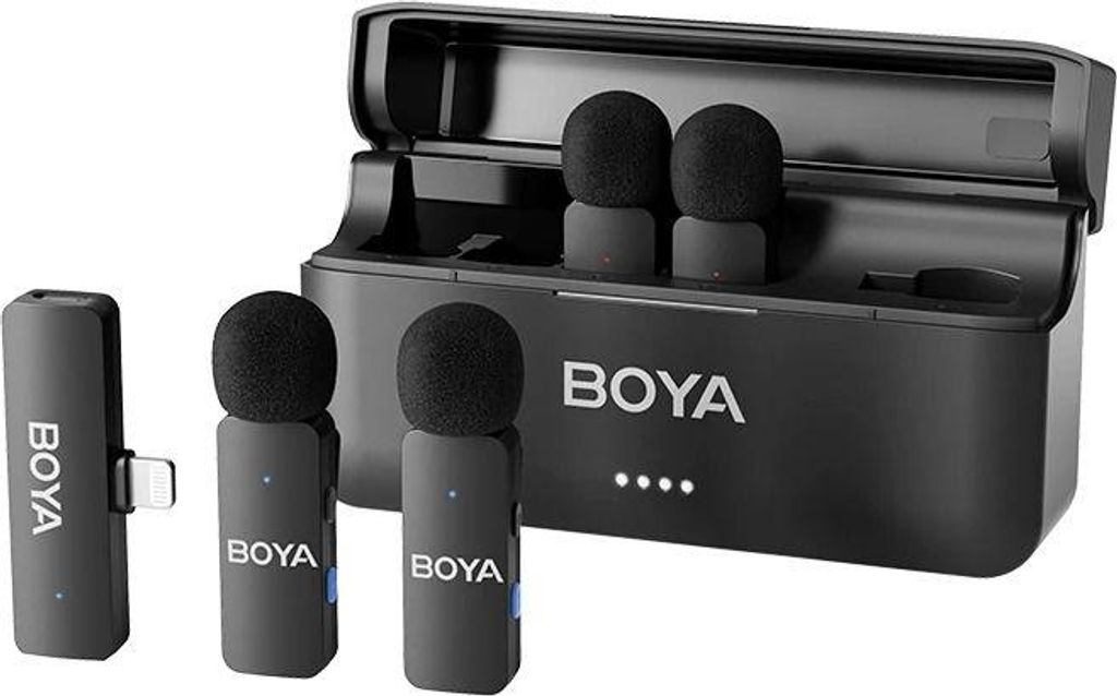BOYA Mikrofon Bezprzewodowy BY-V4 2.4GHz z 4 nadajnikami i Zdjęcie produktu 