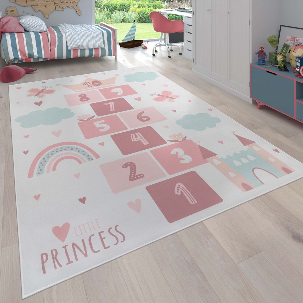 Teppich Kinderzimmer Kinderteppich Rutschfest Spielteppich Produktbild 