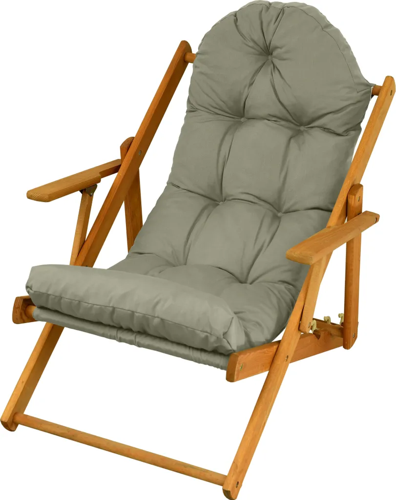 Cuscino Imbottito AMPO 166x40 - Ideale per Sdraio in Legno Giardino - 3