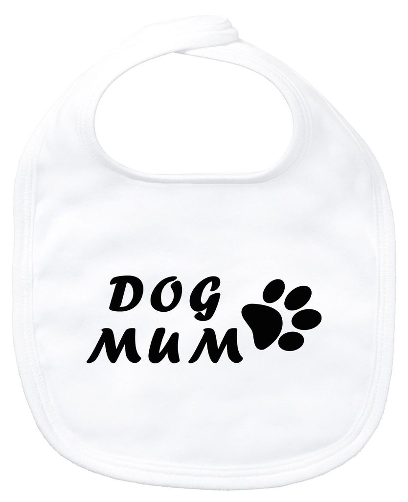 Huuraa Baby Lätzchen Dog Mum Tapse White Klettverschluss Baumwolle Latz Geschenkidee