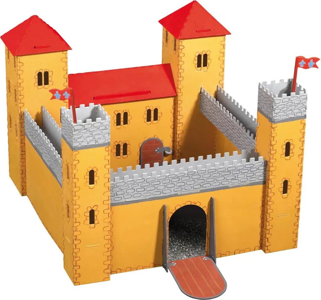 Château fort bois sans plastique - Kit de montage facile pour 6-12 ans - 3