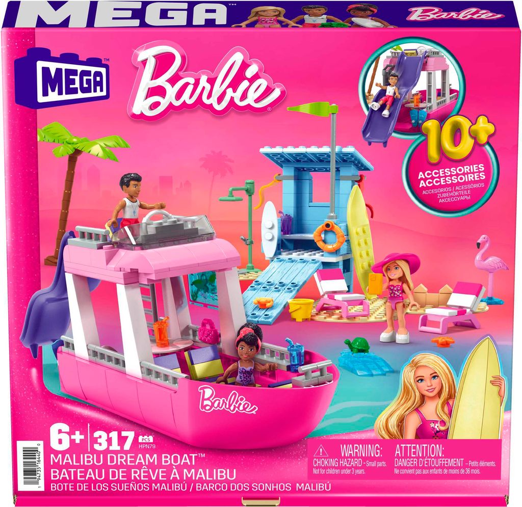 MEGA Barbie Malibu loď snů - lehátko, TV, posezení, Obrázek produktu 