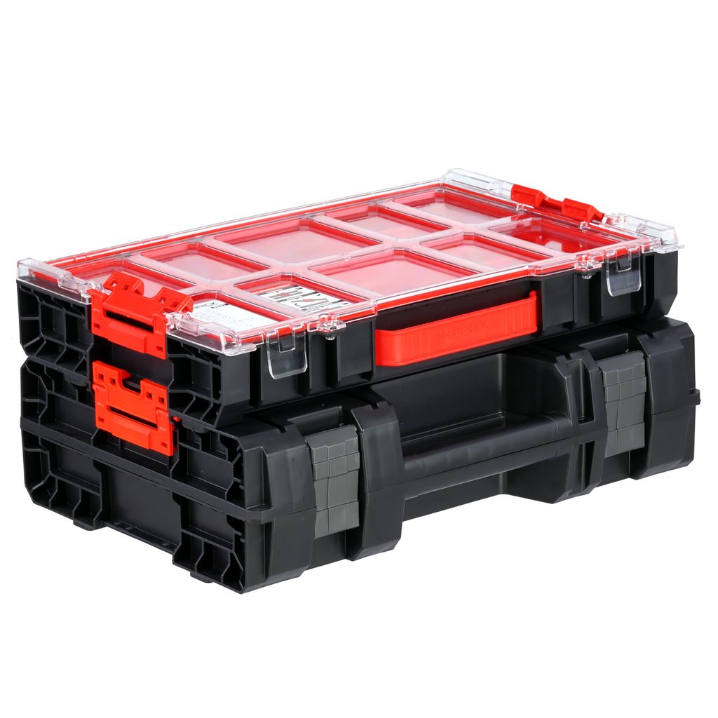 Modular Set Werkzeugkoffer mit Schutzschaum und Organizer mit 8 Boxen Lager system Garage PRO