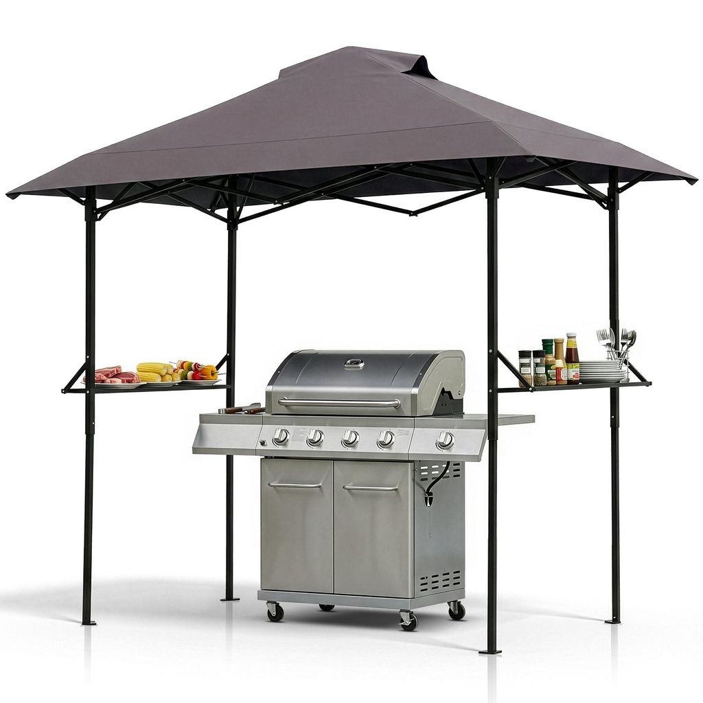 Kiosque de jardin FCH avec barbecue, structure pliable, Image du produit 