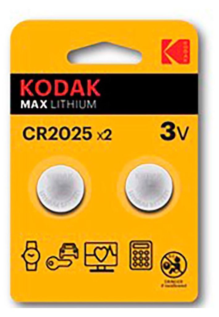 Kodak Max Ultra Cr2025 Lithiumbatterie 2 Einheiten Silber  Produktbild 