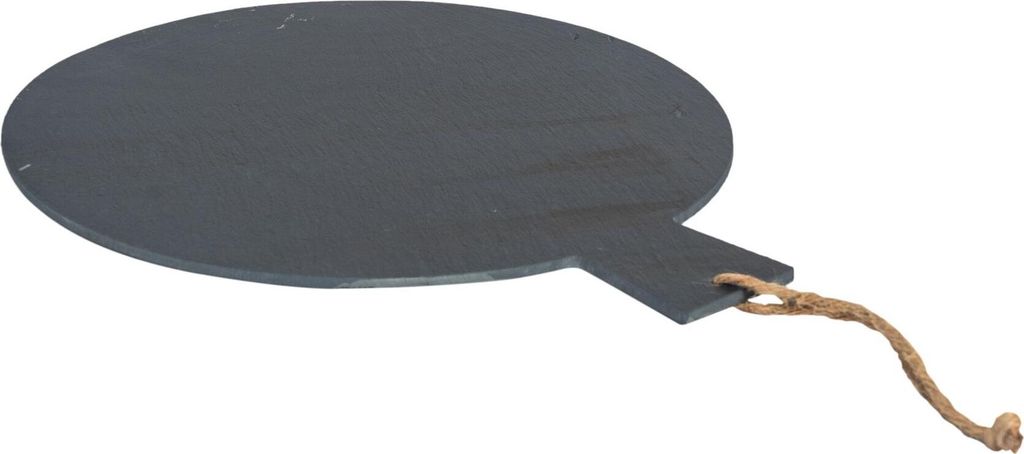 Pizza-Schieferplatte mit Seil - rustikal - 34 cm