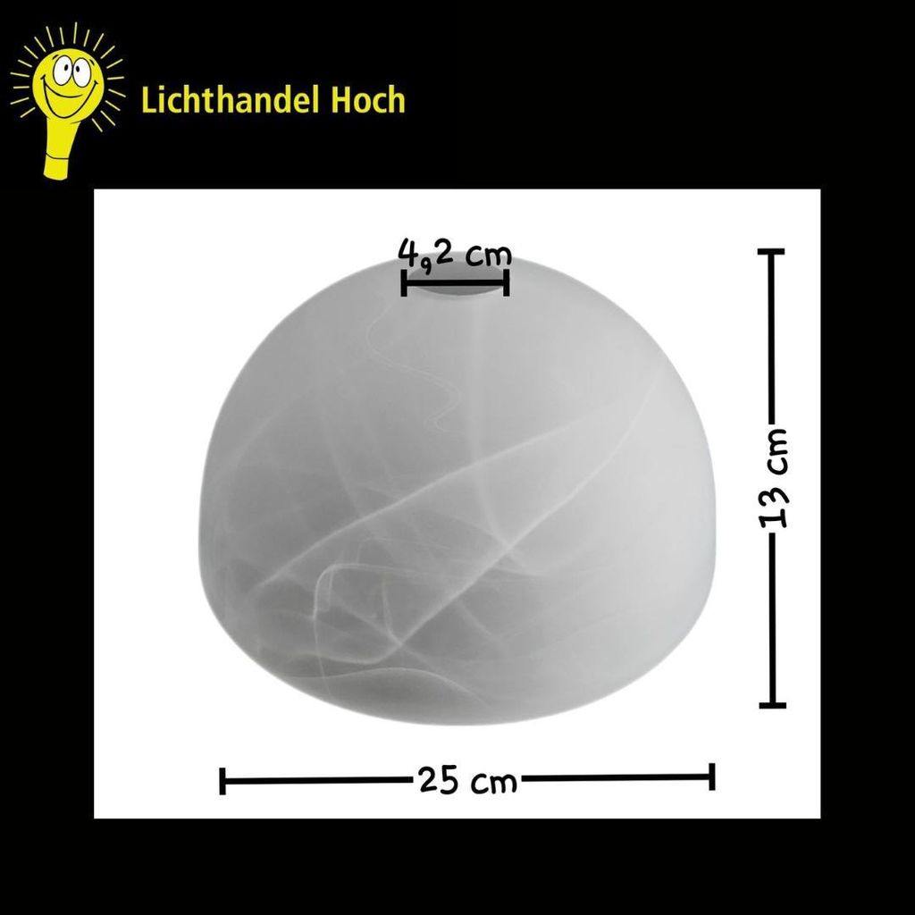 E27 Glas Lampenschirm Ersatz alabasterfarbig, passend für