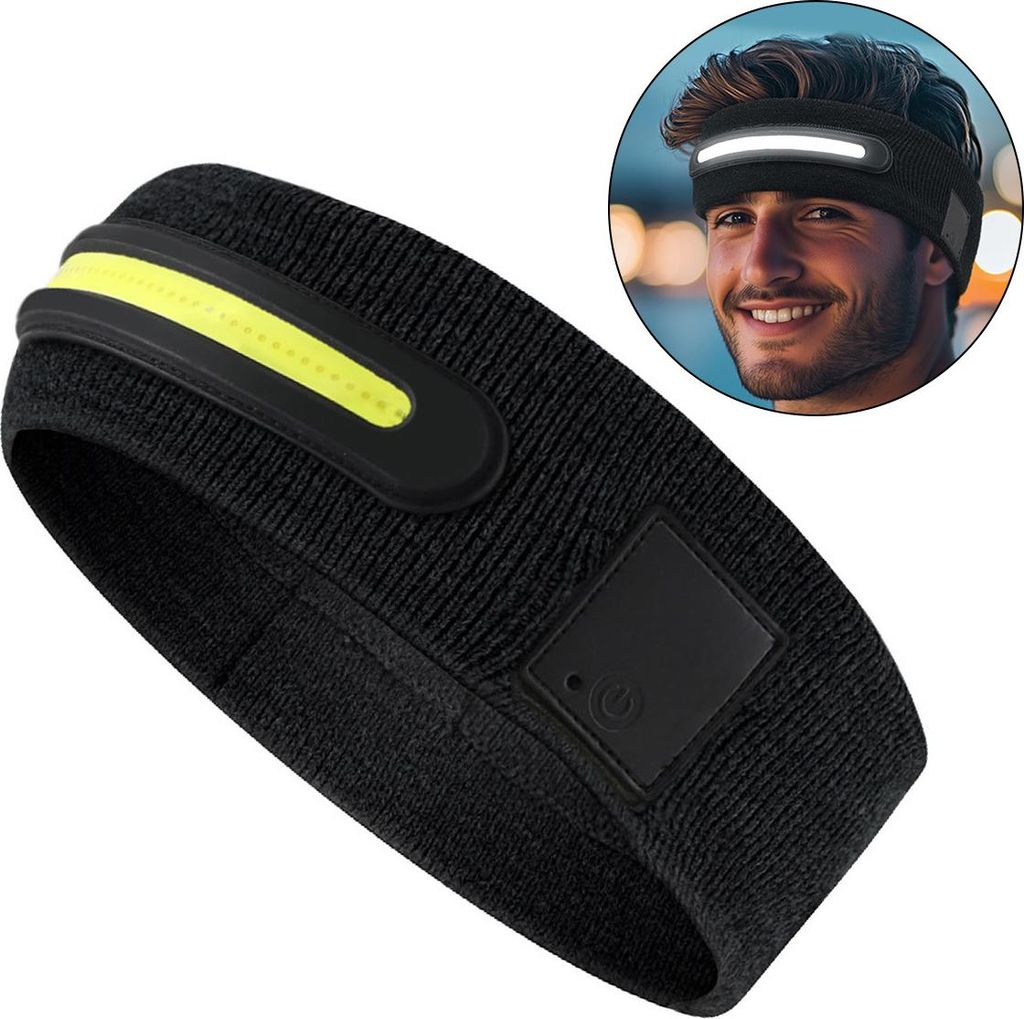 Outdoor-Nachtlauf LED-Stirnband – 3 Beleuchtungsmodi, Produktbild 