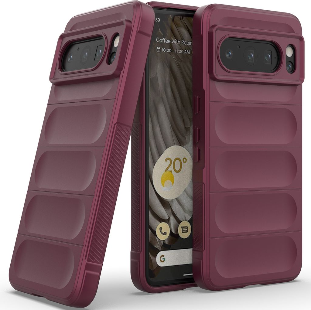 Handyhülle für Google Pixel 8 Pro Weich TPU Silikon Stossfest Anti-rutsch Hülle bordeaux