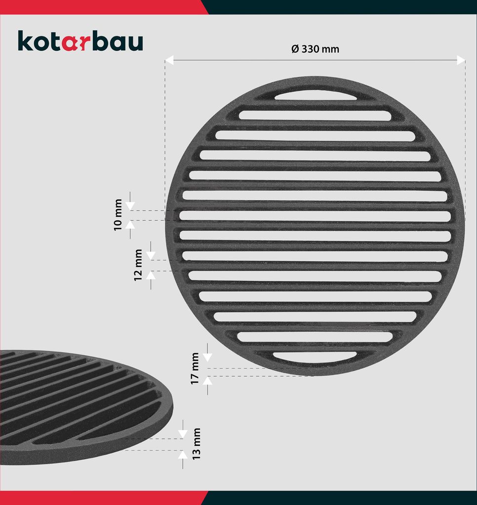 Gussrost Ø 33 Cm Für Kamin & Ofen – Massiv, Hitzebeständig & In TÜV-Gießerei Gefertigt