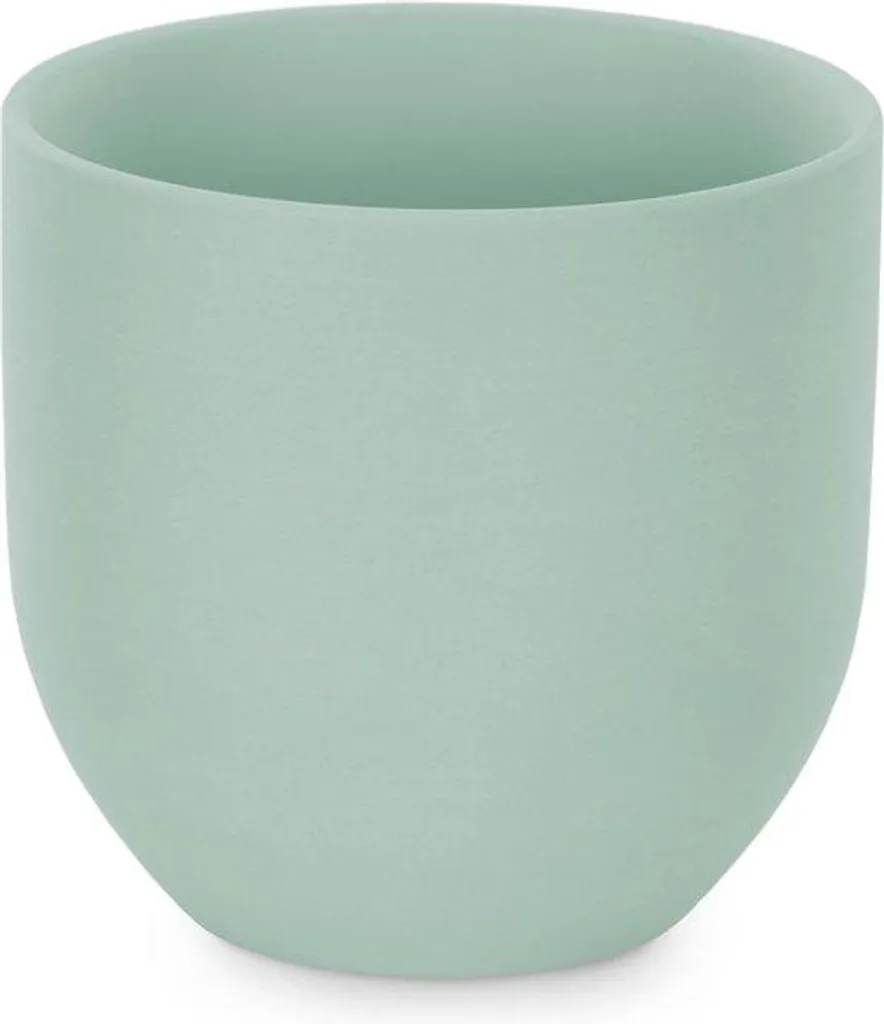Pot de fleurs intérieur vert menthe céramique pour salon et véranda