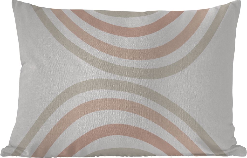 MuchoWow Outdoor Kissen - Regenbogen - Design - Pastell - 50x30 cm - Wetterfest - Lounge Kissen - Sofa kissen - Wohnzimmer Dekoration