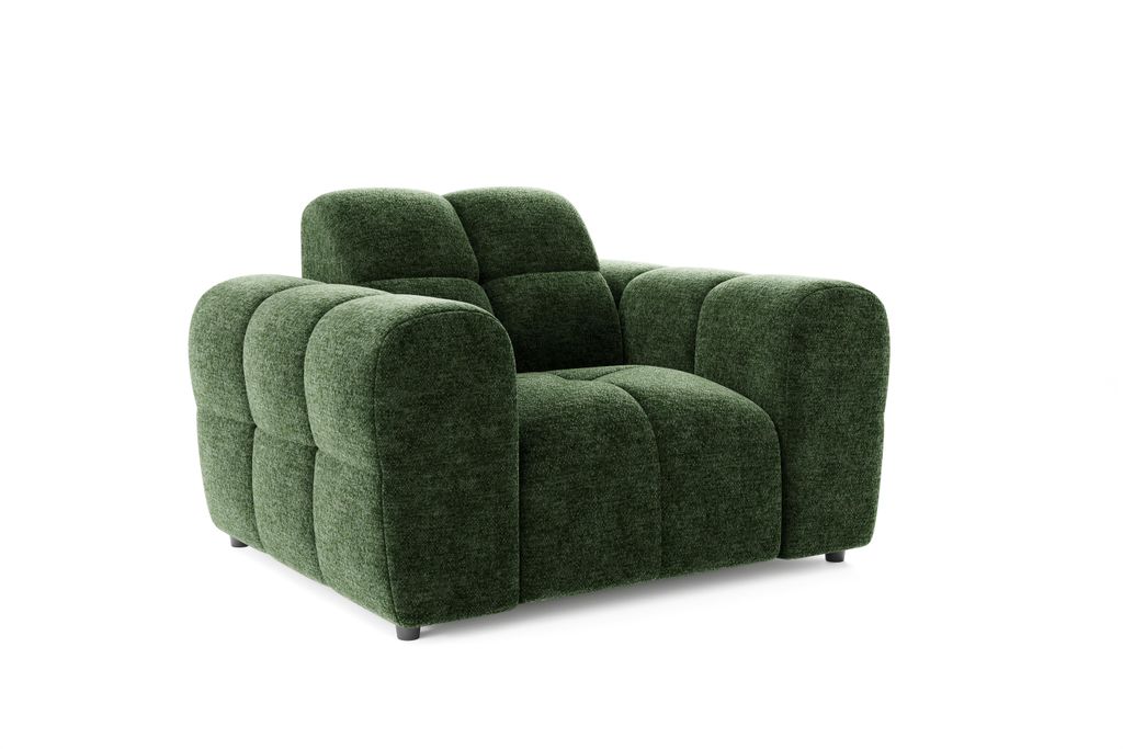LetSit Sessel Andrea Raven Relaxsessel Fernsehsessel Bequemer Sessel aus Webstoff Loungesessel Ruhesessel Für Wohnzimmer Schlafzimmer Büro Grün