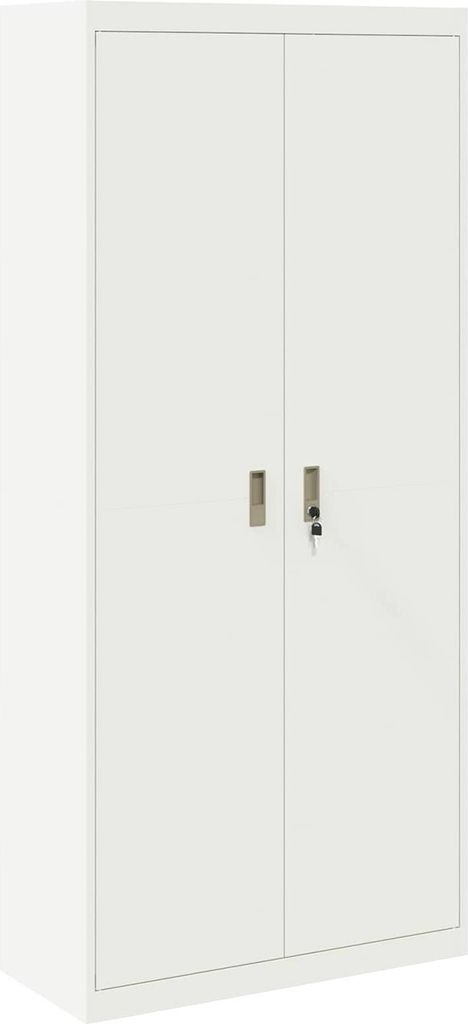 vidaXL Aufbewahrungsschrank Weiß 90 x 40 x 200 cm Stahl