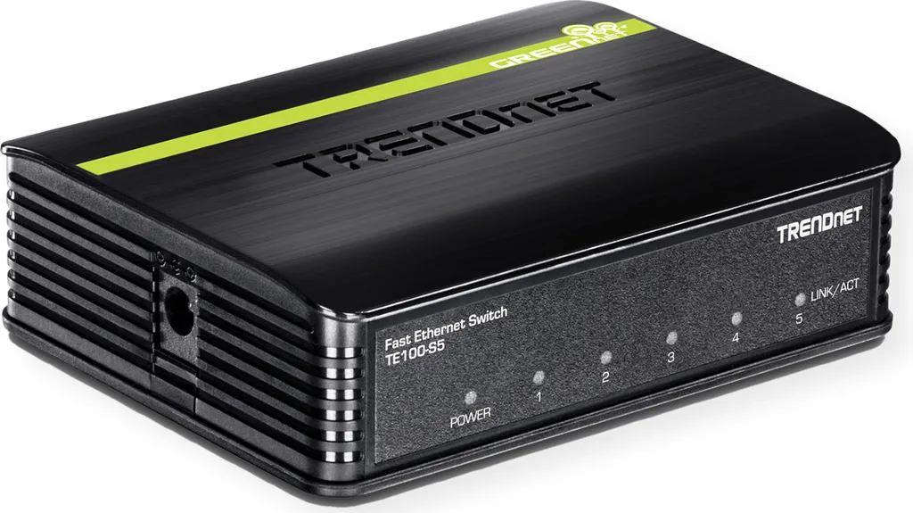 Switch Ethernet 5 Ports Fast 10/100 Boîtier Métal Silencieux et Compact