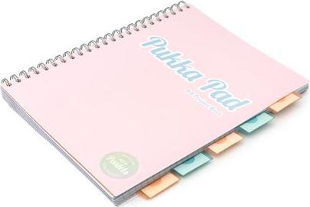 Spiralnotizbuch "Pastell-Projektbuch", Mix, A4, liniert, 100 Blatt, PUKKA PAD 2012-PST