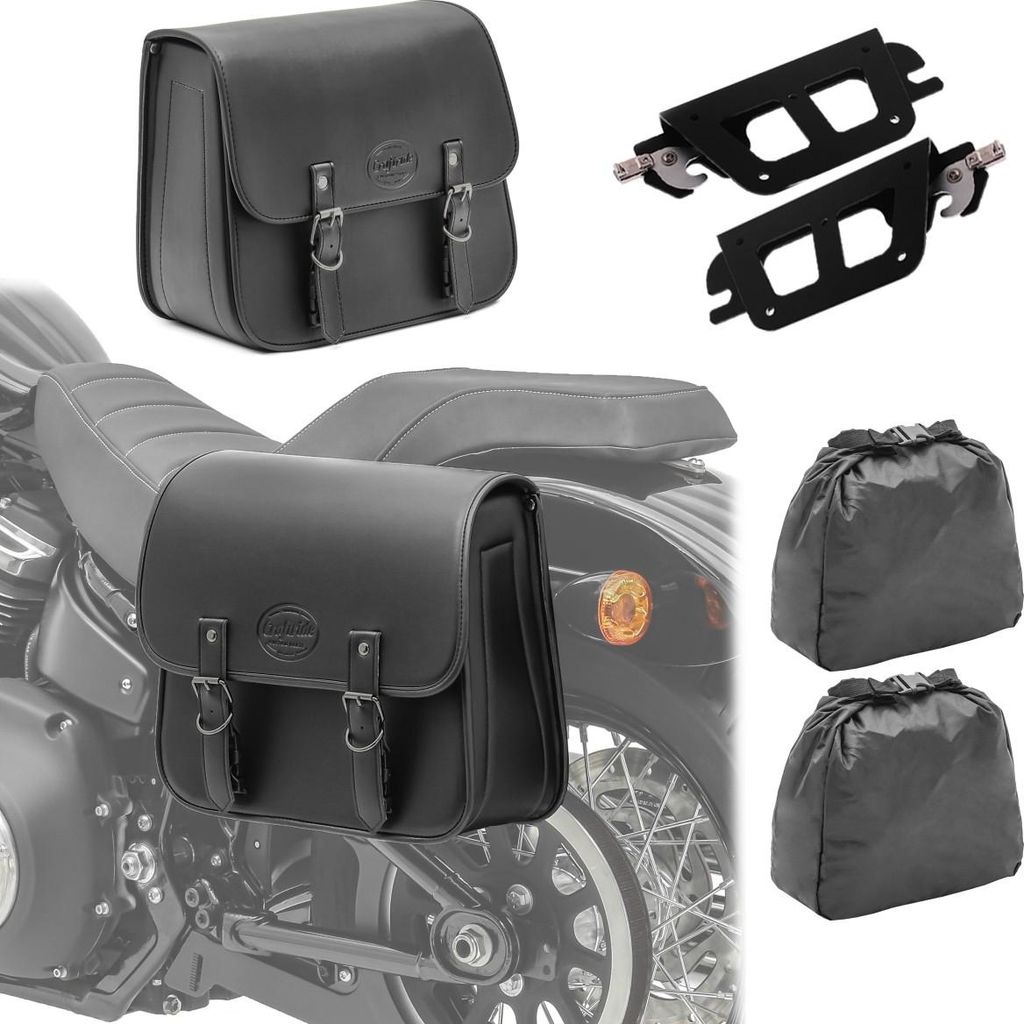Set 2x Satteltaschen mit Halter QL passend für Kawasaki Vulcan S 15-25