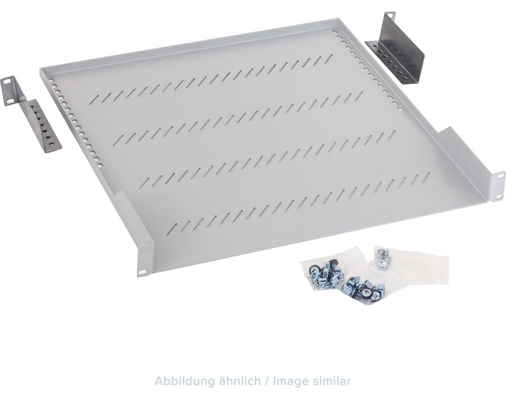 Triton Shelf with perforation 1U 750mm, Cremefarben, Grau