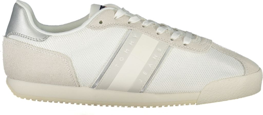 Umweltbewusste Damen-Sneaker: Stilvoller Sportschuh in Weiß mit Details, Größe: 41 Farbe: Bianco