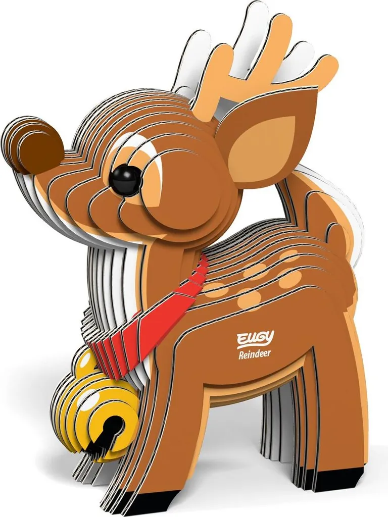 Puzzle 3D Renna Natale Eugy - Il Regalo Geniale in Cartone Riciclato