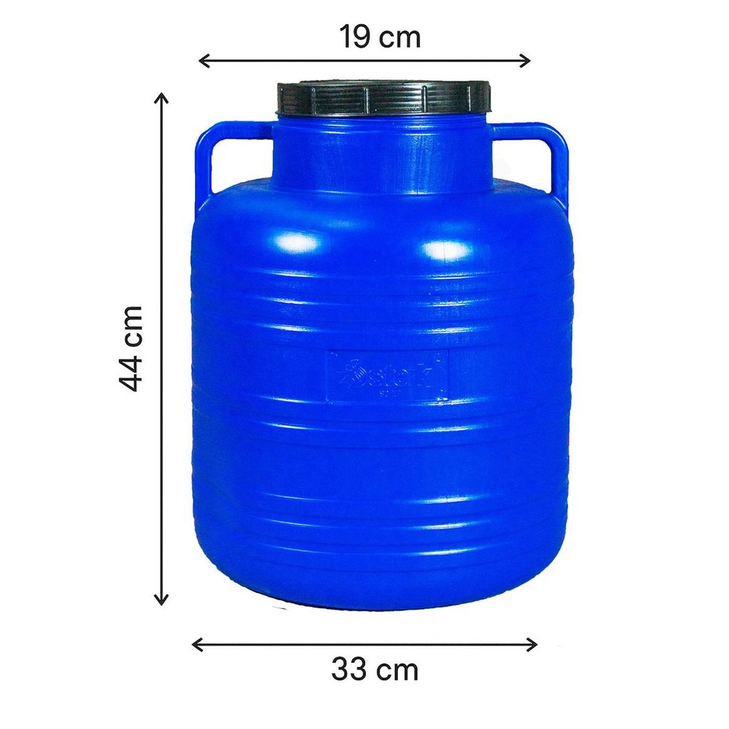 Sterk 40 Liter Deckelfass, Kunststofffass, Futtertonne, Fass, Barrel, Schraubdeckel Fass, 40 L, Kunststofffass mit Griffen