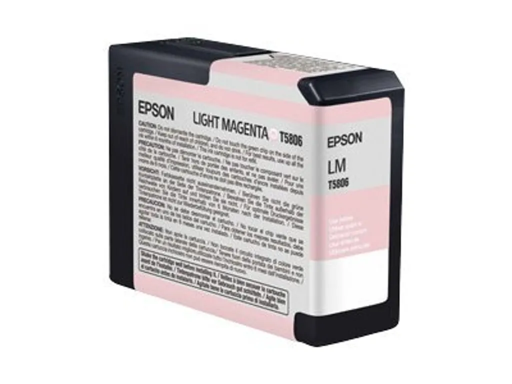 Epson T5806 Encre Magenta Clair 80ml T580 Haute Capacité et Fidélité