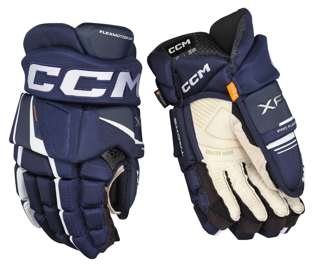 Handschuhe CCM TACKS XF PRO Junior navy/weiss 12 Zoll