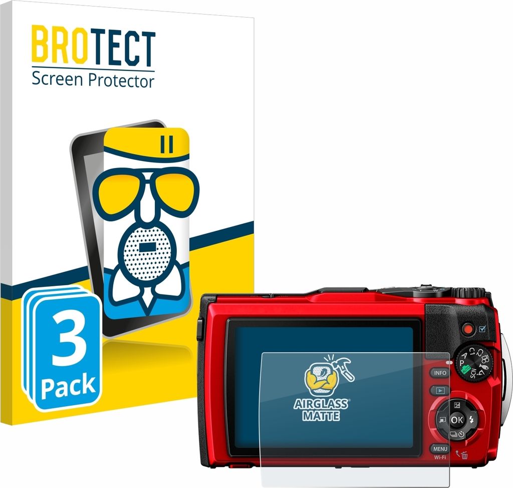 3x BROTECT Entspiegelungs Schutzglas für Olympus Tough TG-6 Schutzfolie Panzer Folie Glas Display Schutz matt