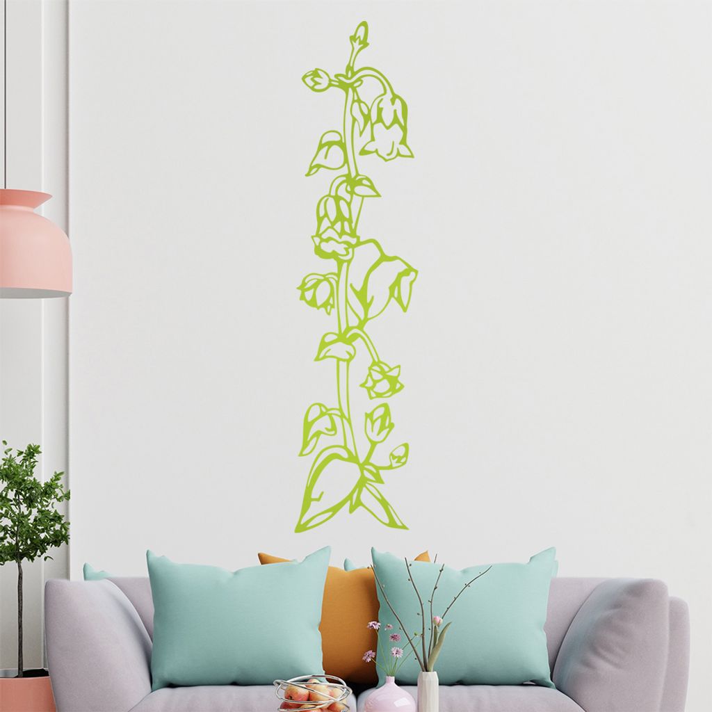 Glöckchen - Blume Wandtattoo in 6 Größen - Wandaufkleber Wall Sticker - Dekoration, Küche, Wohnzimmer, Schlafzimmer, Badezimmer