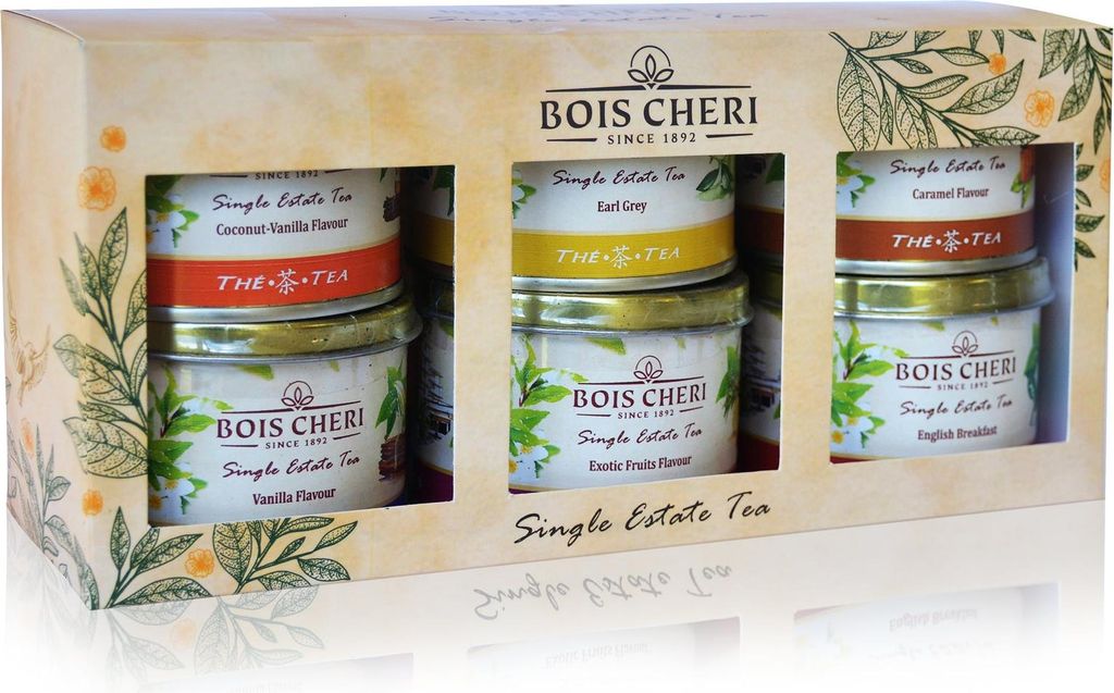 Bois Cheri Geschenkset - 6 Sorten (6x 60g) - Tee aus Mauritius