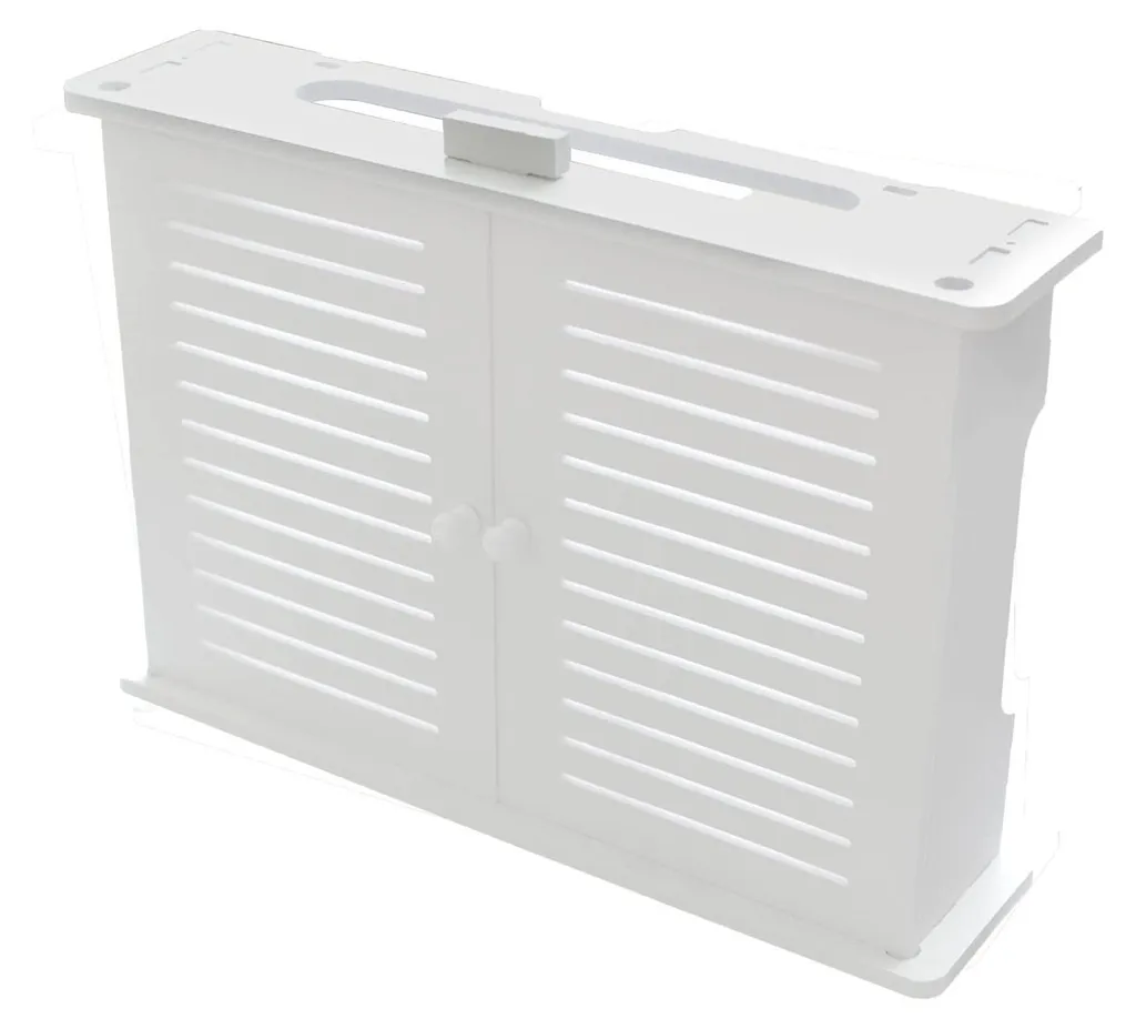 Étagère murale pour box internet et organisateur de câbles TV discret