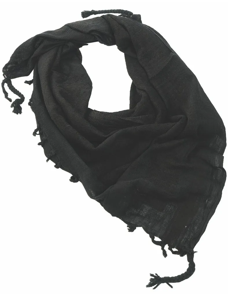 Mil-Tec Shemagh Nero: Sciarpa Tattica 100% Cotone per Outdoor e Softair