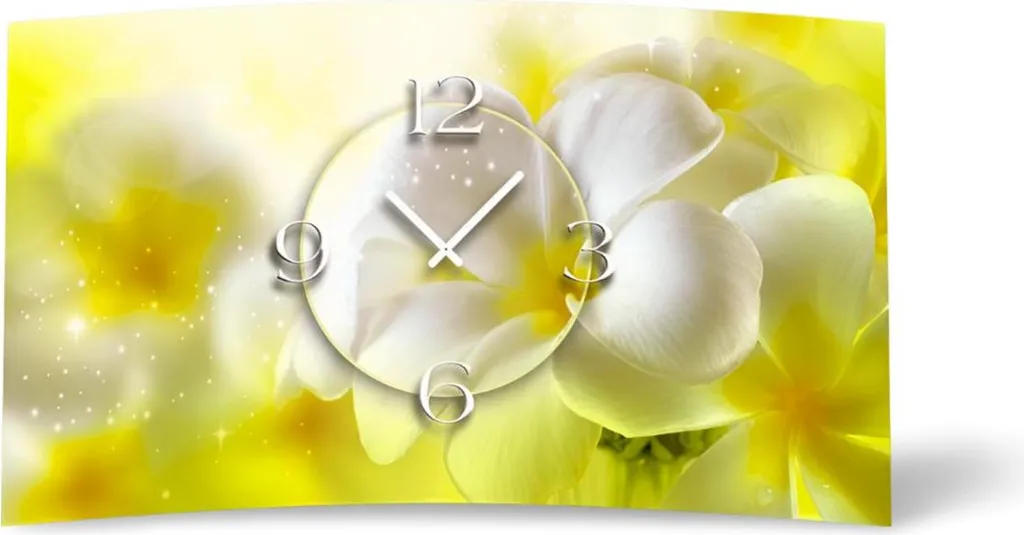 Horloge Murale sans Bruit dixtime 3d-0153 pour Sommeil Paisible Jaune
