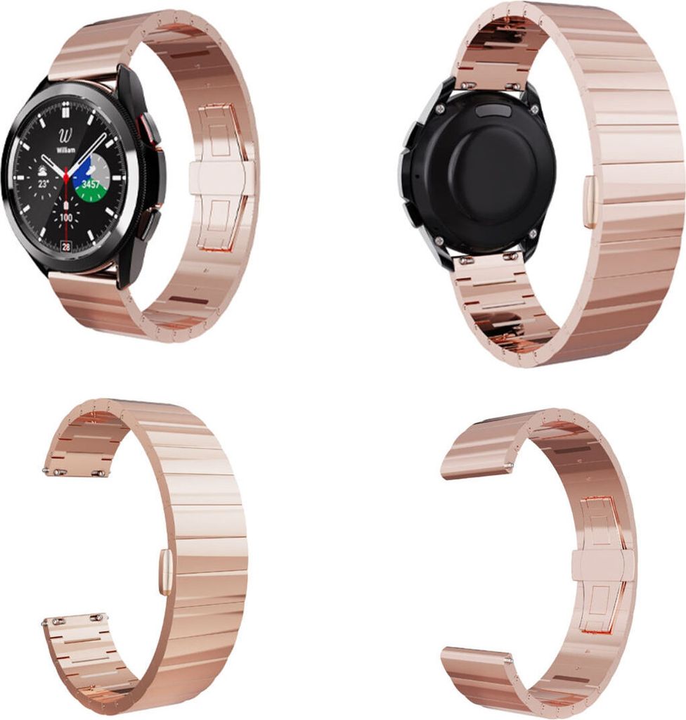 Für Samsung Galaxy Watch FE 6 5 4 Normal Pro Classic alle Größen Deluxe Stahl Armband