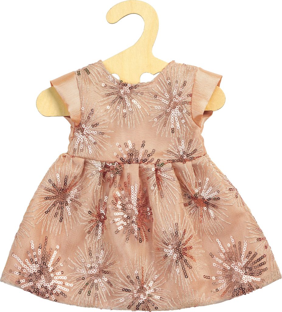 Heless Glitzerkleid  rosé/gold Gr.28-35cm, für Puppen und Produktbild 