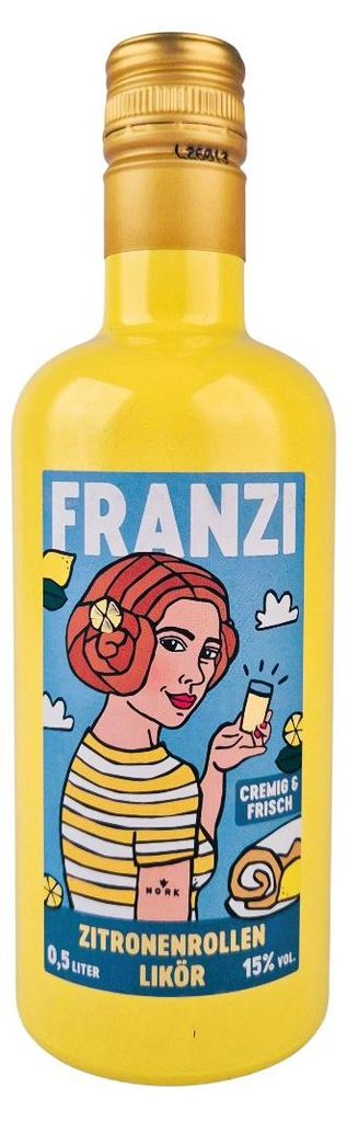 Franzi Zitronenrollen Likör 15% Vol. 0,5l Image du produit 