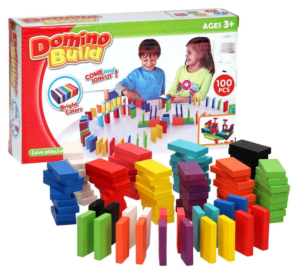 Dominos en bois, 100 pièces. Image du produit 